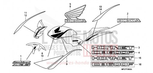 MARQUE/RAYURE CB600F7 de 2007